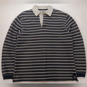 Vintage L.L. Bean Men's Fleece Lined Long Sleeve Polo Shirt Size M